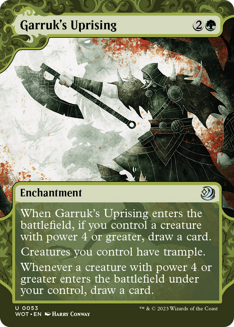 Garruk's Uprising (WOT-053)  - Wilds of Eldraine: Enchanting Tales: (Showcase) (Borderless)