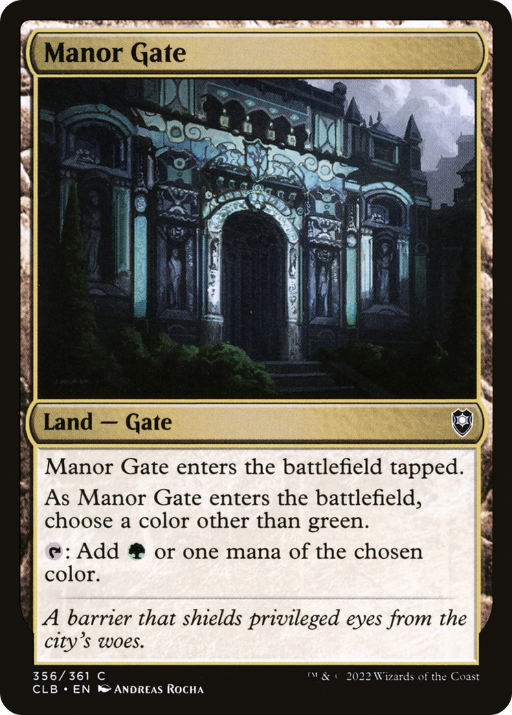 Manor Gate (CLB-356)  Foil - Commander Legends: Battle for Baldur's Gate