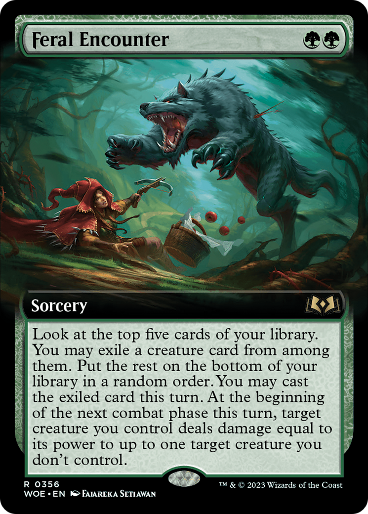 Feral Encounter (Extended Art) (WOE-356)  Foil - Wilds of Eldraine: (Extended Art)