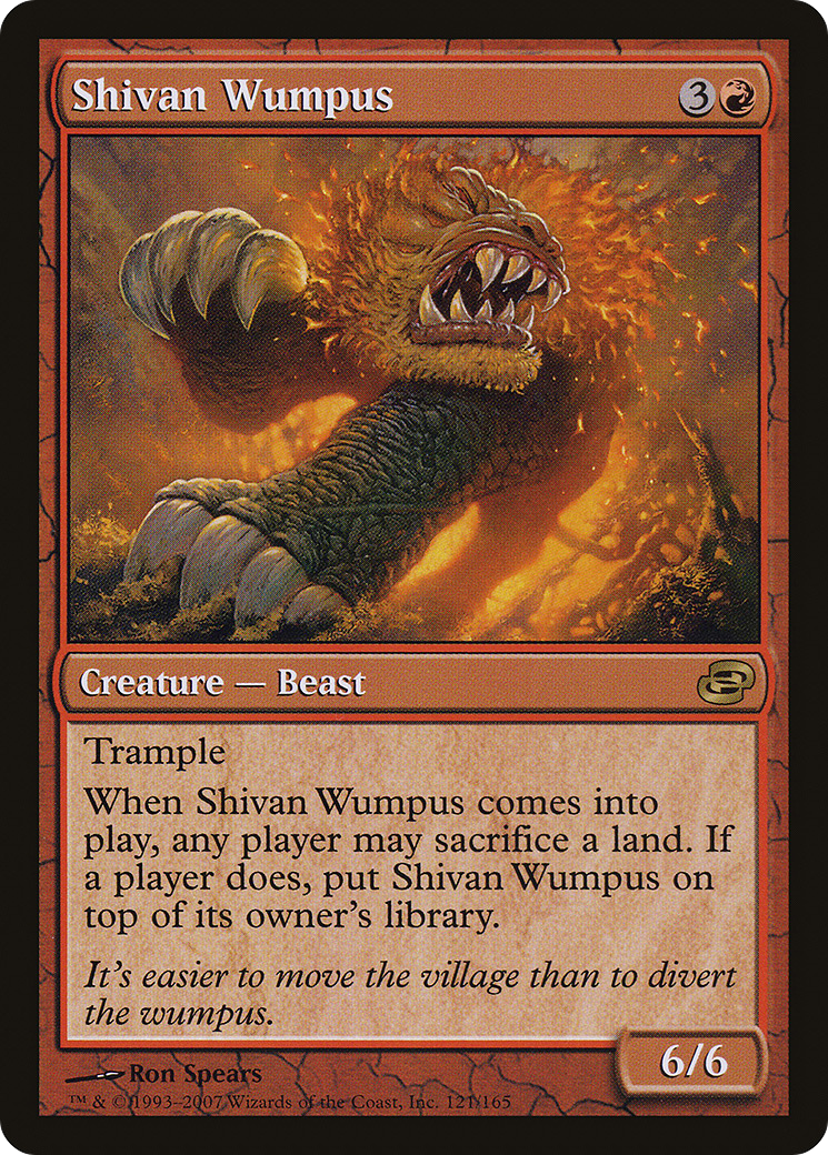 Shivan Wumpus (PLC-121)  Foil - Planar Chaos: (colorshifted)