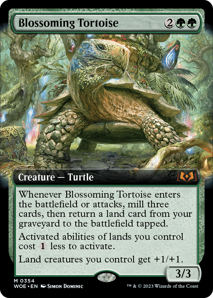 Blossoming Tortoise (Extended Art) (WOE-354)  Foil - Wilds of Eldraine: (Extended Art)