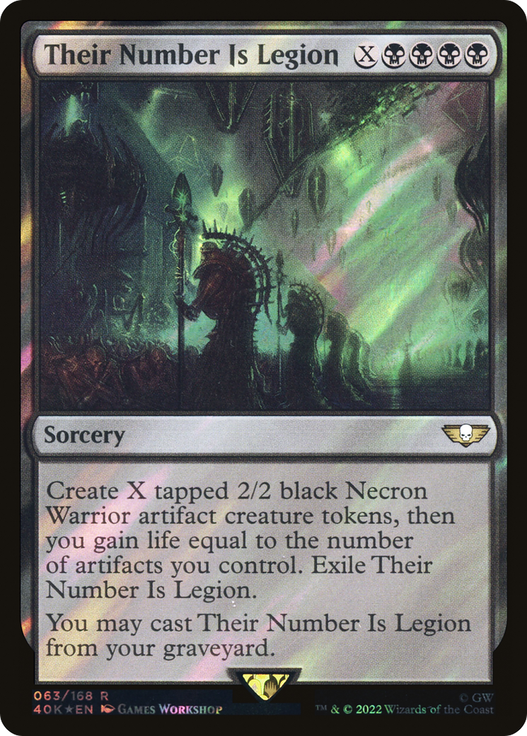 Their Number Is Legion (Surge Foil) (40K-063) - Warhammer 40,000 Commander Foil