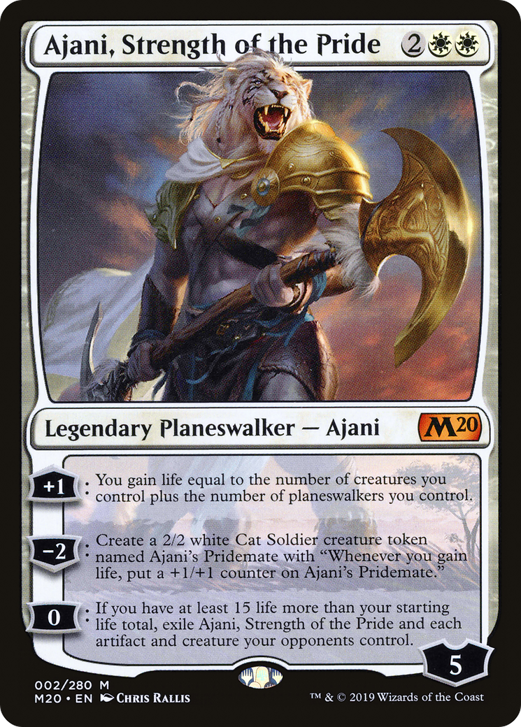 Ajani, Strength of the Pride (M20-002)  Foil - Core Set 2020
