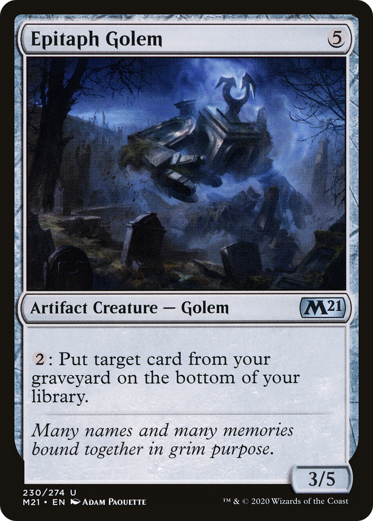 Epitaph Golem (M21-230)  Foil - Core Set 2021
