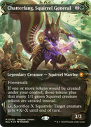Chatterfang, Squirrel General (Borderless) (Raised Foil) (BLC-095)  Foil - Bloomburrow Commander
