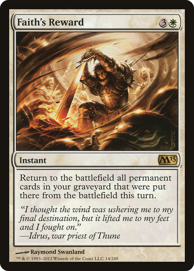 Faith's Reward (M13-014)  Foil - Magic 2013