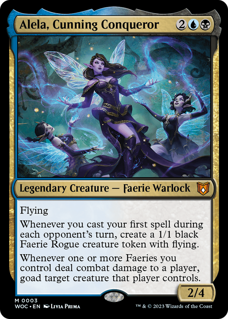 Alela, Cunning Conqueror (WOC-003)  Foil - Wilds of Eldraine Commander
