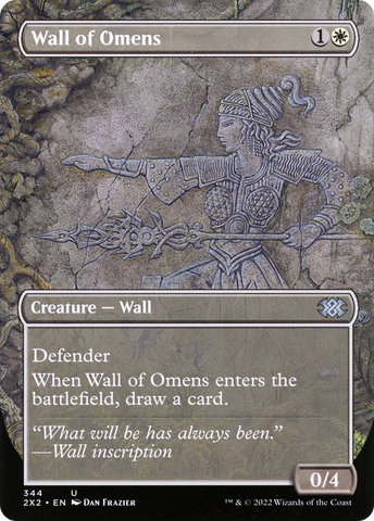 Wall of Omens (Borderless) (2X2-344)  - Double Masters 2022
