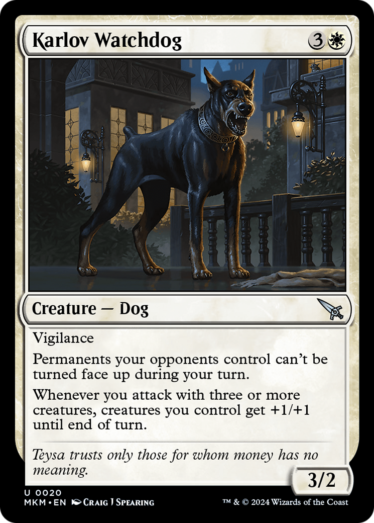 Karlov Watchdog (MKM-020)  Foil - Murders at Karlov Manor