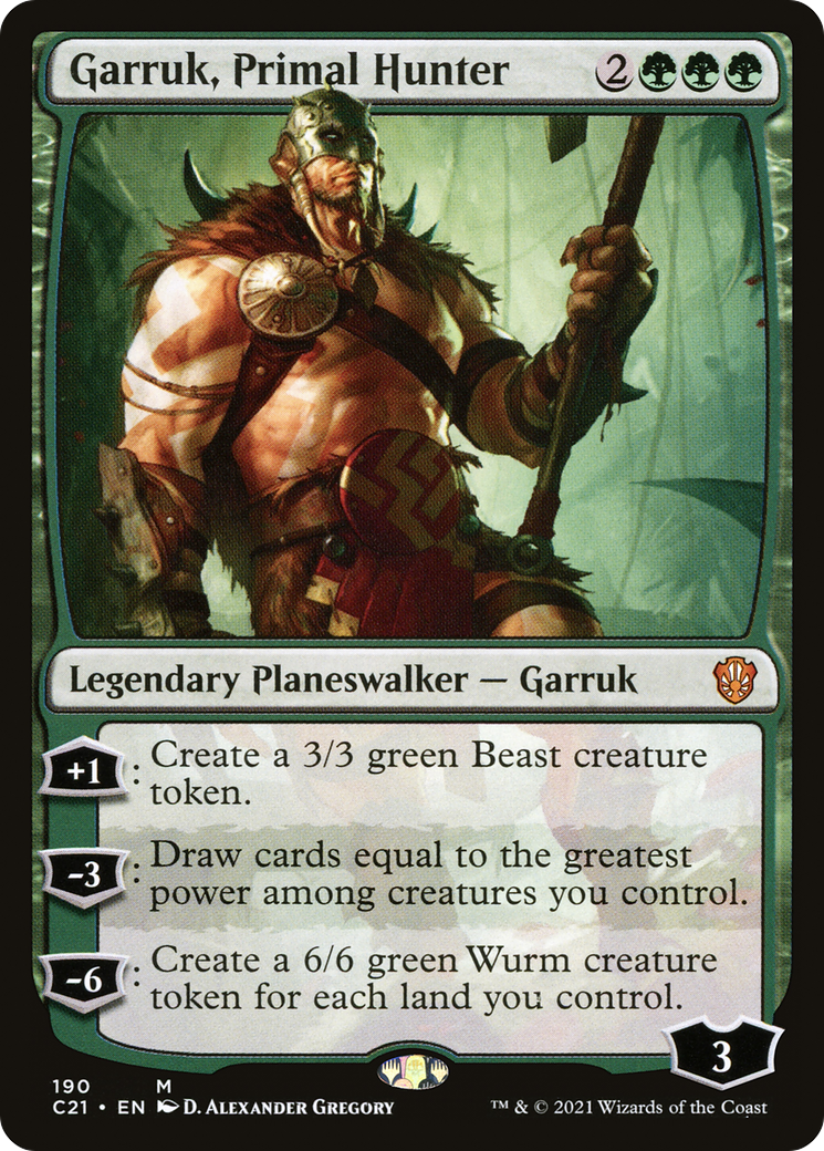 Garruk, Primal Hunter (C21-190)  - Commander 2021