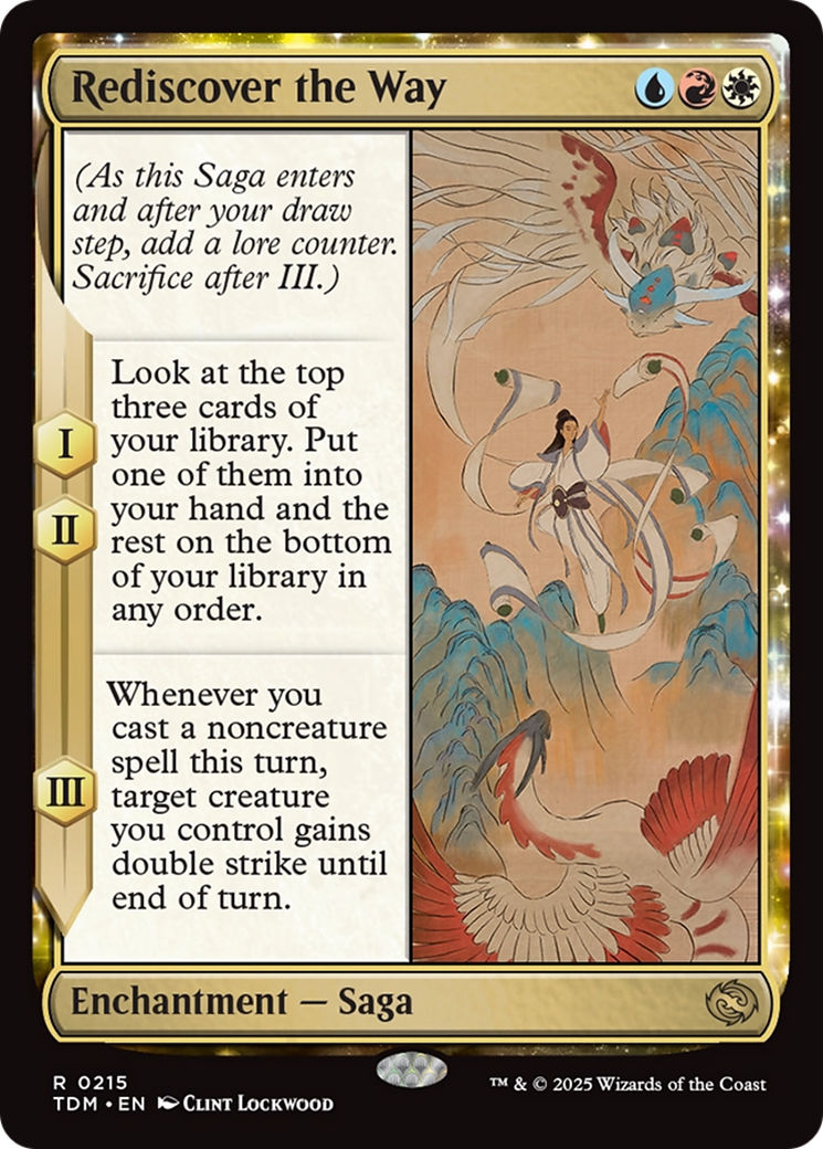 Rediscover the Way (TDM-215) - Tarkir: Dragonstorm: (enchantment) Foil