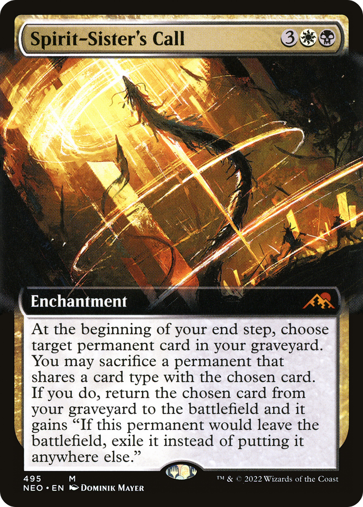 Spirit-Sister's Call (Extended Art) (NEO-495)  Foil - Kamigawa: Neon Dynasty: (Extended Art)