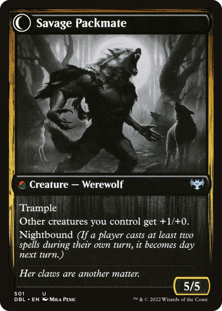 Child of the Pack (DBL-501)  Foil - Innistrad: Double Feature: (Double Faced Transform)
