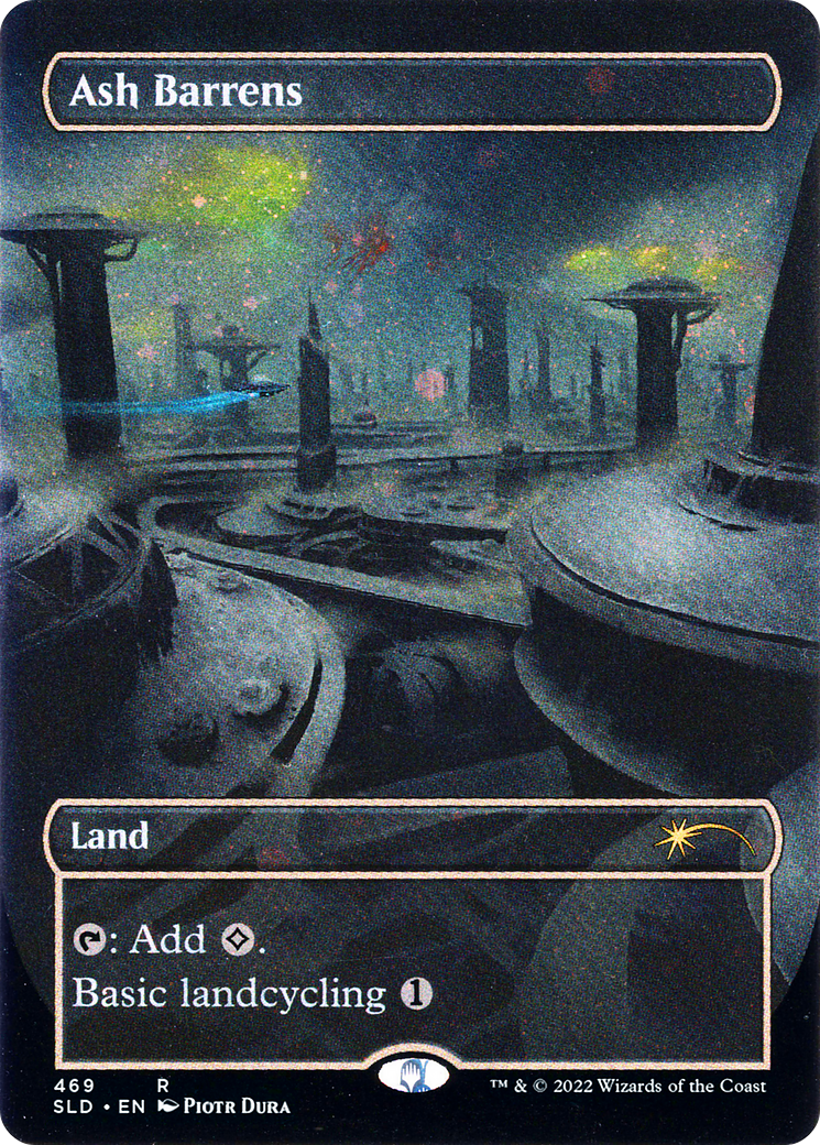 Ash Barrens (Borderless) (Galaxy Foil) (SLD-469)  Foil - Secret Lair Drop