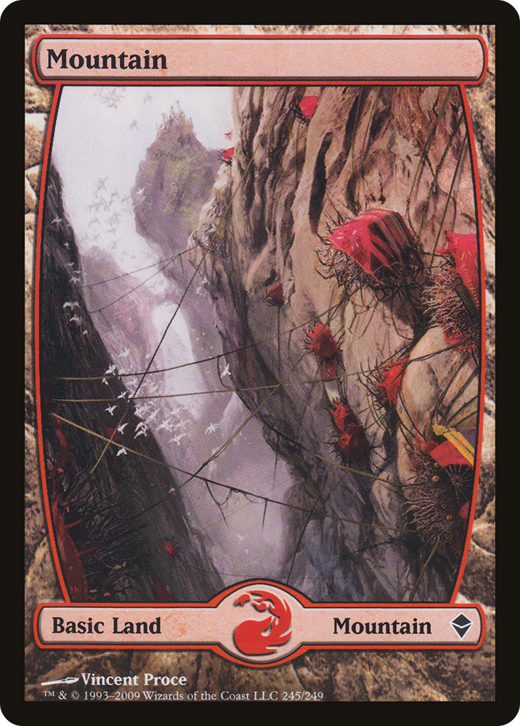 Mountain (245) - Full Art (ZEN-245) - Zendikar Foil