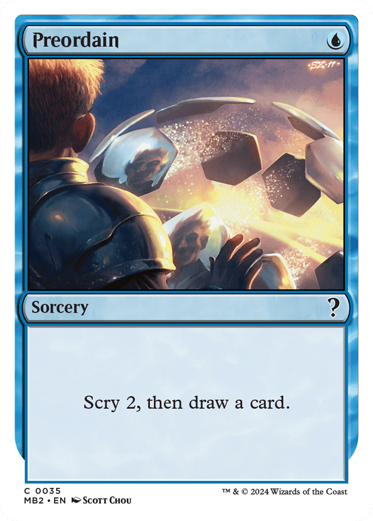 Preordain (White Border) (MB2-035)  - Mystery Booster 2