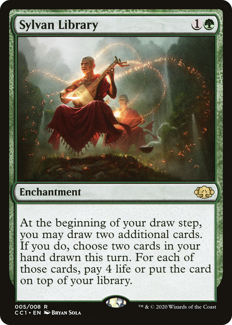 Sylvan Library (CC1-005)  Foil - Commander Collection: Green