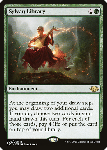 Sylvan Library (CC1-005)  Foil - Commander Collection: Green