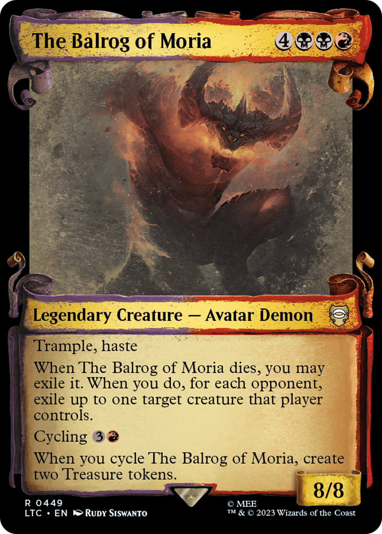 The Balrog of Moria (Showcase Scrolls) (LTC-449)  - Tales of Middle-earth Commander: (Showcase)