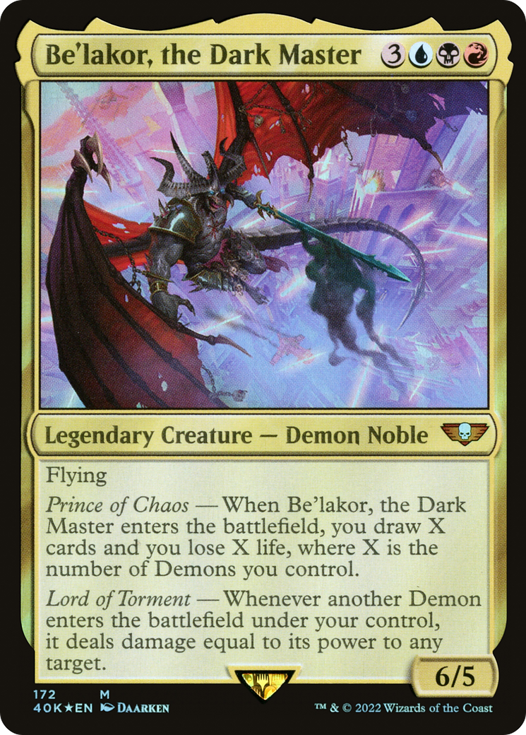 Be'lakor, the Dark Master (40K-172)  Foil - Warhammer 40,000 Commander