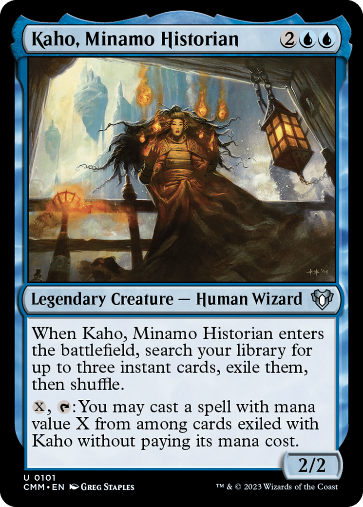 Kaho, Minamo Historian (CMM-101)  Foil - Commander Masters