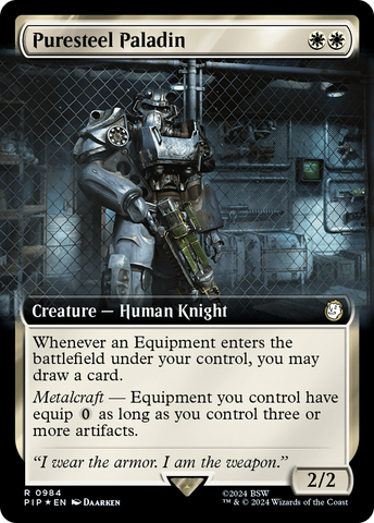 Puresteel Paladin (Extended Art) (Surge Foil) (PIP-984) - Fallout: (Extended Art) Foil