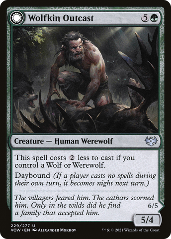 Wolfkin Outcast (VOW-229)  - Innistrad: Crimson Vow: (Double Faced Transform)
