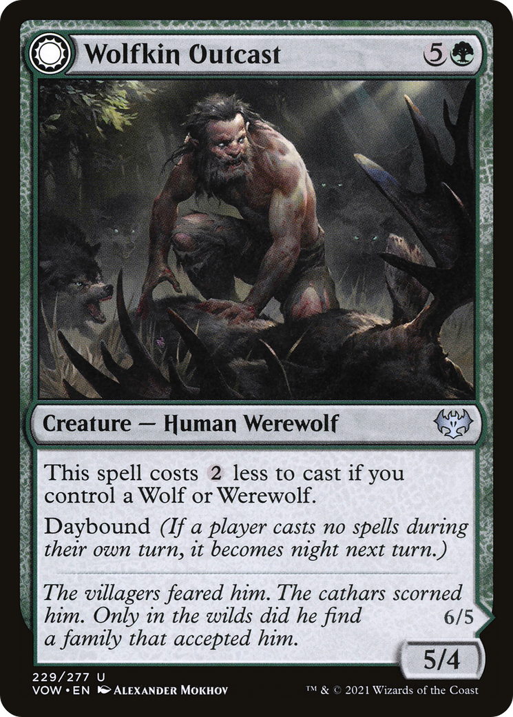 Wolfkin Outcast (VOW-229)  - Innistrad: Crimson Vow: (Double Faced Transform)