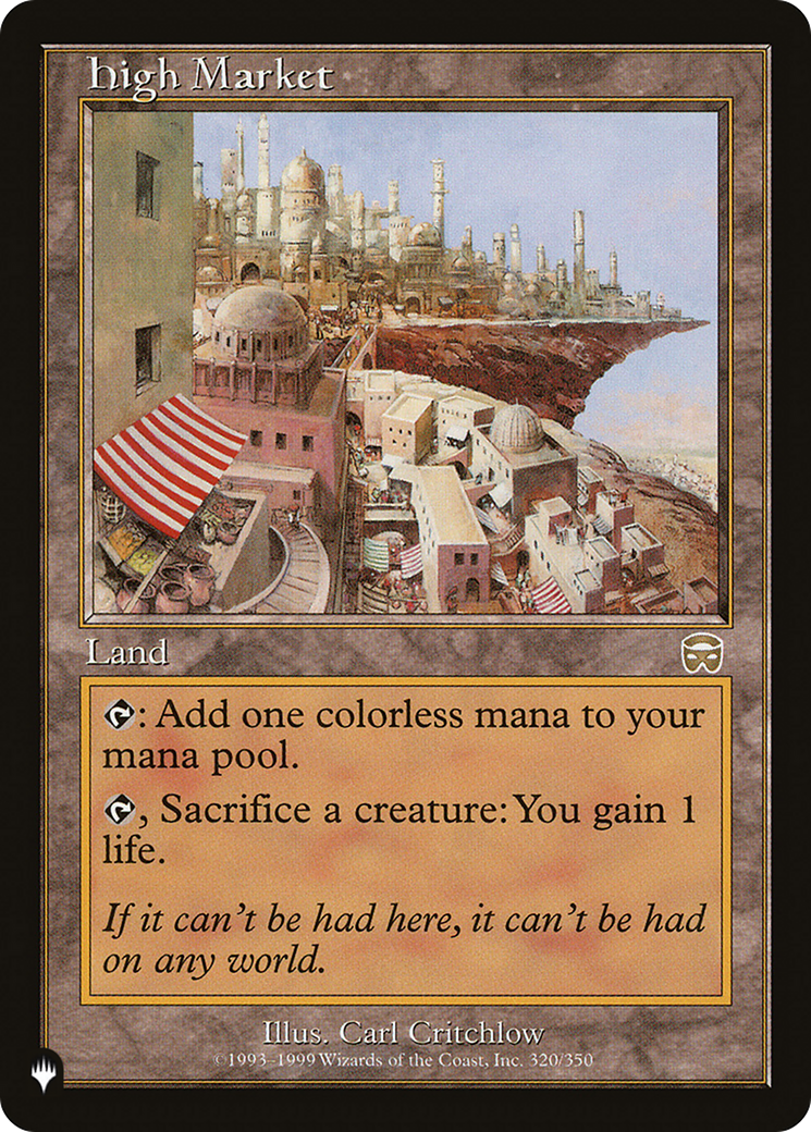 High Market (LIST-320/350)  - The List