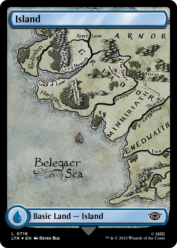 Island (0716) (Surge Foil) (LTR-716)  Foil - The Lord of the Rings: Tales of Middle-earth