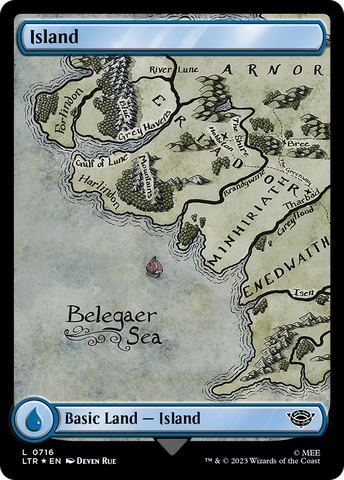 Island (0716) (Surge Foil) (LTR-716)  Foil - The Lord of the Rings: Tales of Middle-earth