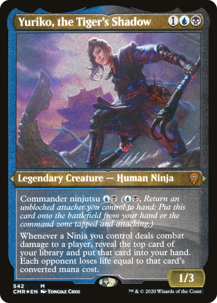 Yuriko, the Tiger's Shadow (Foil Etched) (CMR-542)  Foil - Commander Legends