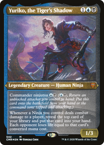 Yuriko, the Tiger's Shadow (Foil Etched) (CMR-542)  Foil - Commander Legends