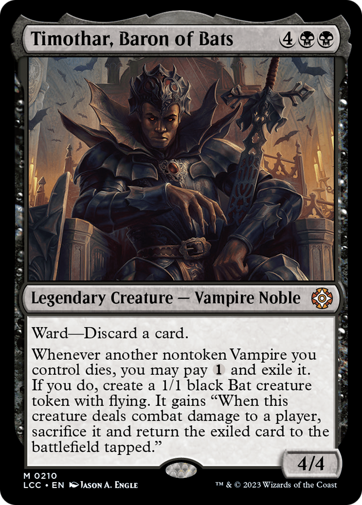 Timothar, Baron of Bats (LCC-210)  - The Lost Caverns of Ixalan Commander