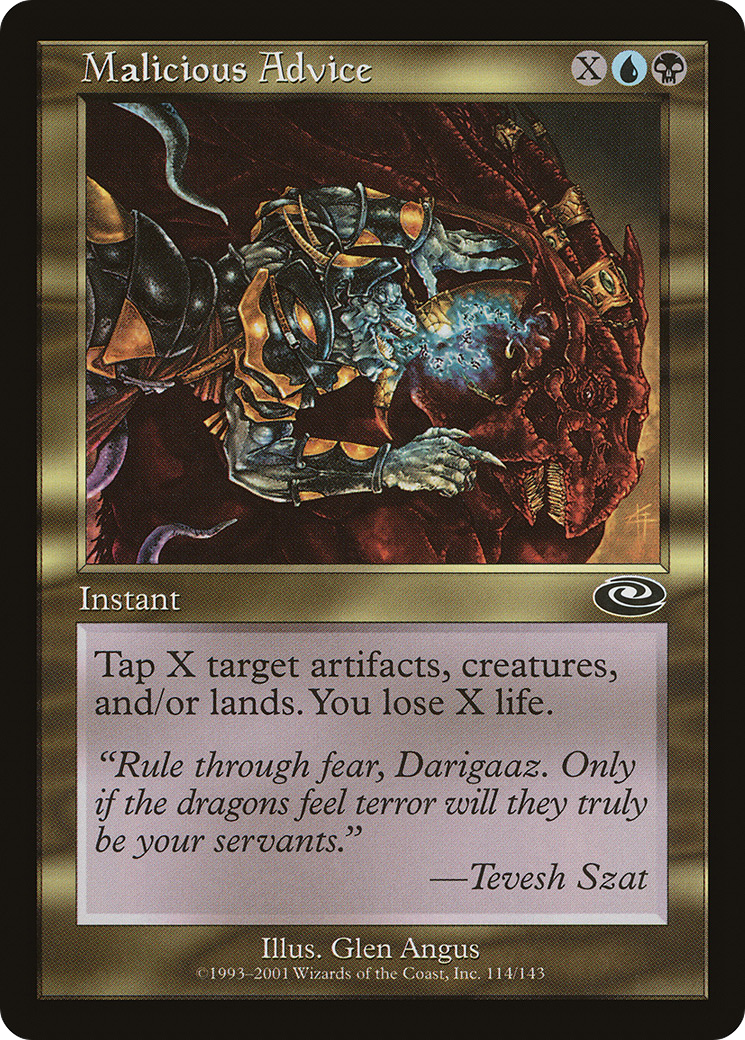 Malicious Advice (PLS-114)  Foil - Planeshift
