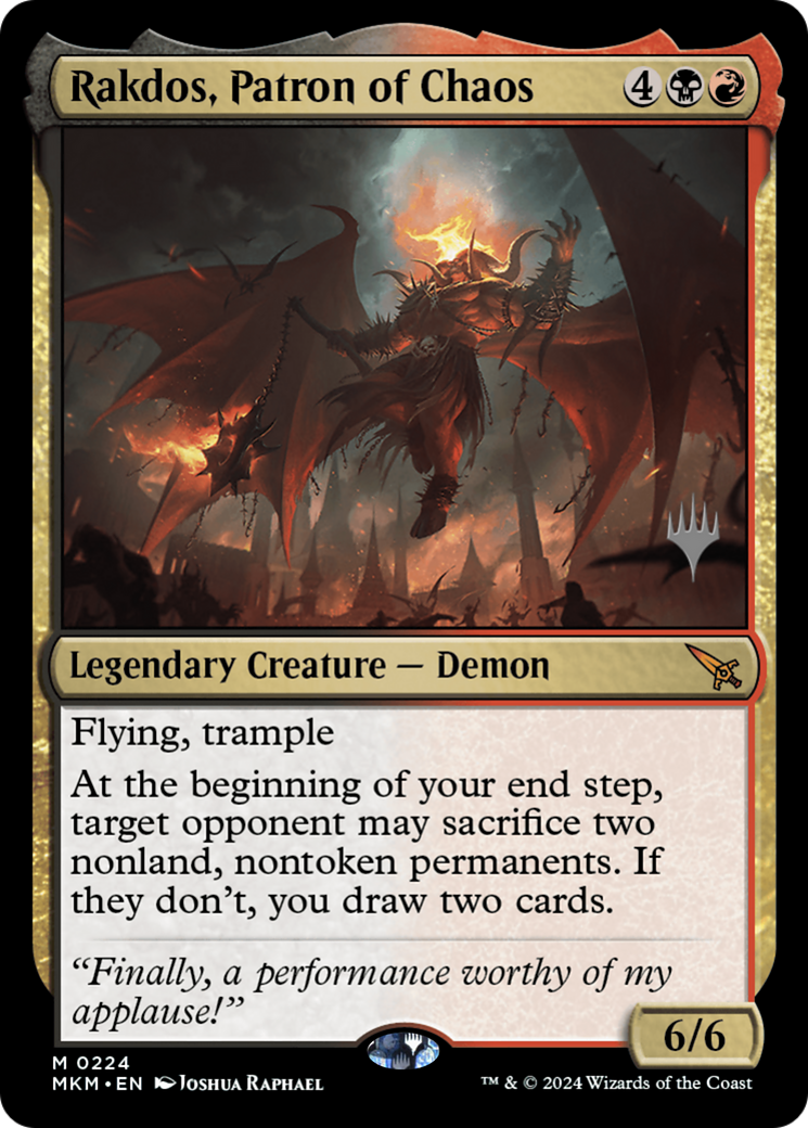 Rakdos, Patron of Chaos (PPMKM-224)  Foil - Murders at Karlov Manor Promos