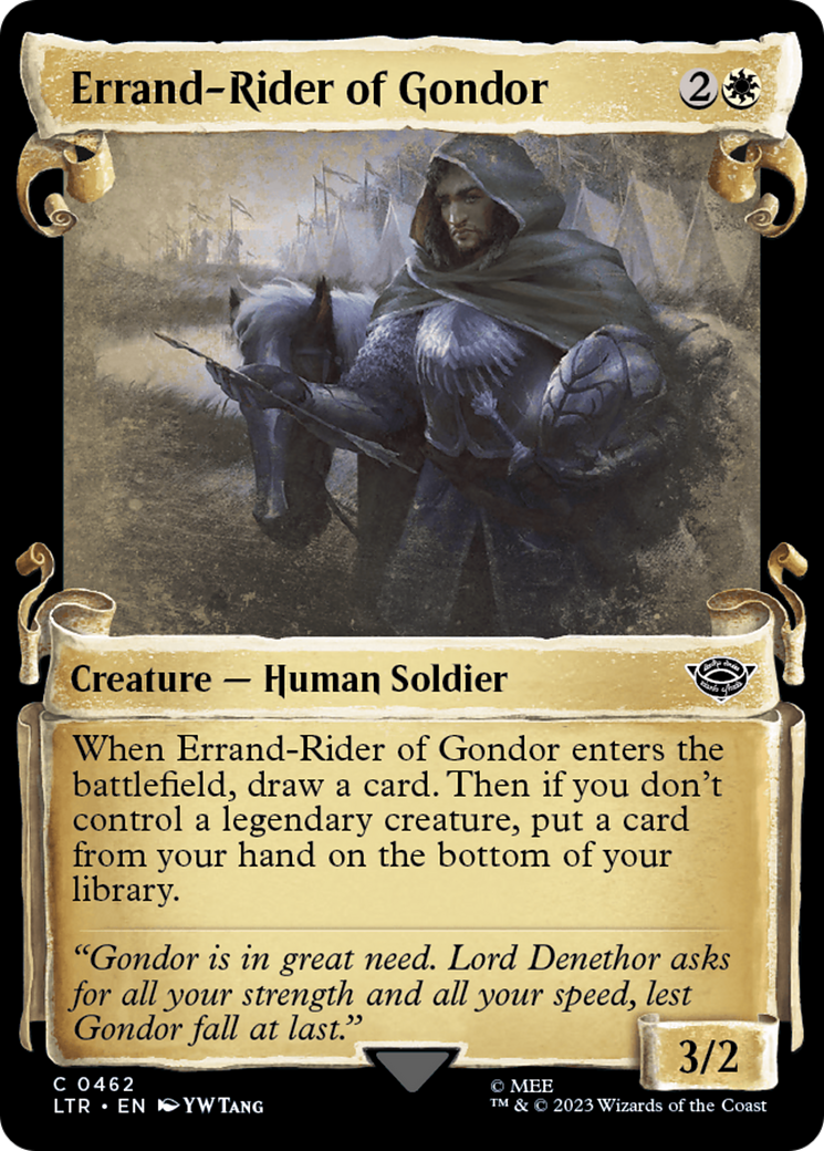 Errand-Rider of Gondor (Showcase Scrolls) (LTR-462)  Foil - The Lord of the Rings: Tales of Middle-earth: (Showcase)