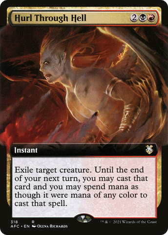 Hurl Through Hell (Extended Art) (AFC-318) - Adventures in the Forgotten Realms Commander