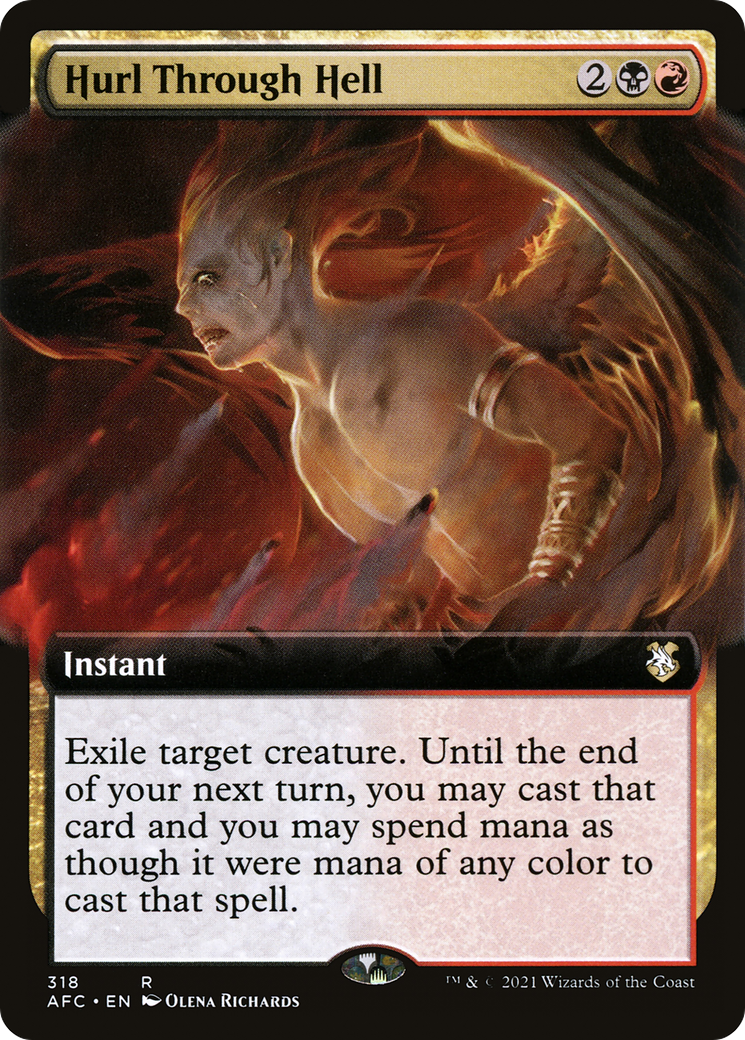 Hurl Through Hell (Extended Art) (AFC-318) - Adventures in the Forgotten Realms Commander