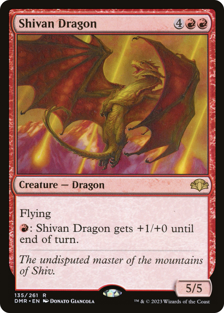 Shivan Dragon (DMR-135)  Foil - Dominaria Remastered