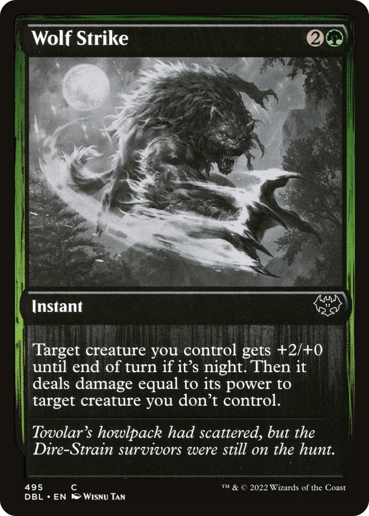 Wolf Strike (DBL-495)  Foil - Innistrad: Double Feature
