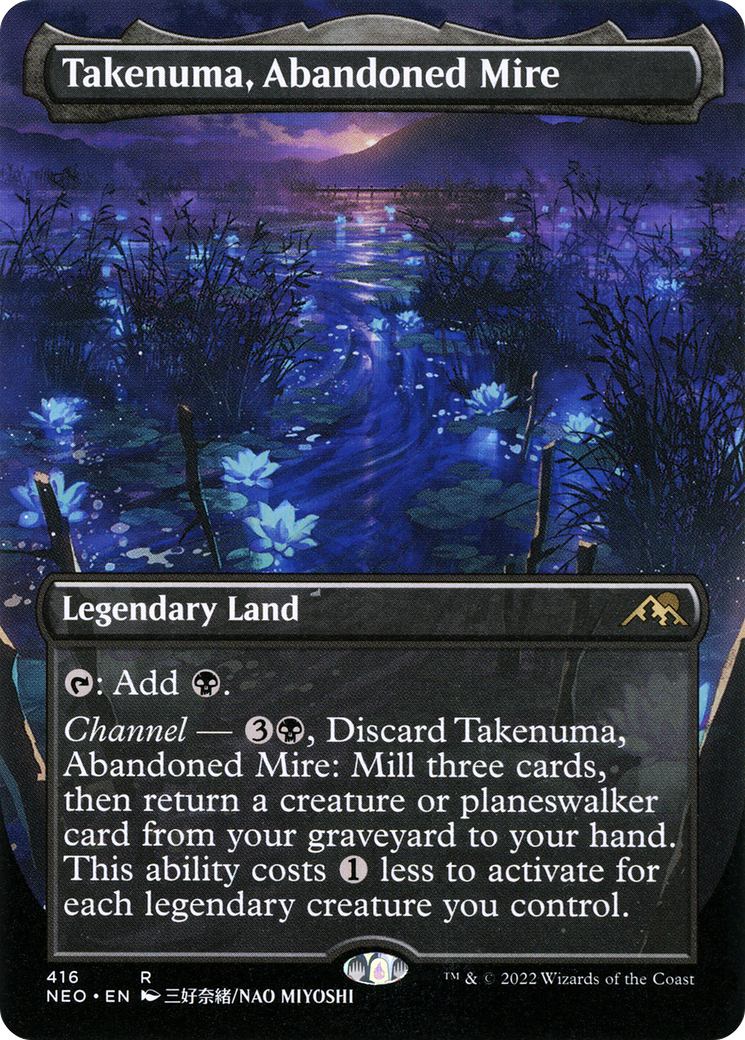 Takenuma, Abandoned Mire (Borderless Alternate Art) [Kamigawa: Neon Dynasty]