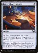 Letter of Acceptance (LIST-STX-256)  - The List
