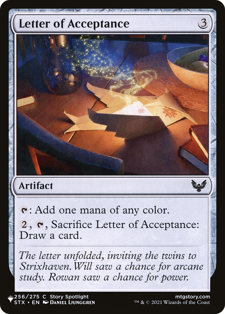 Letter of Acceptance (LIST-STX-256)  - The List