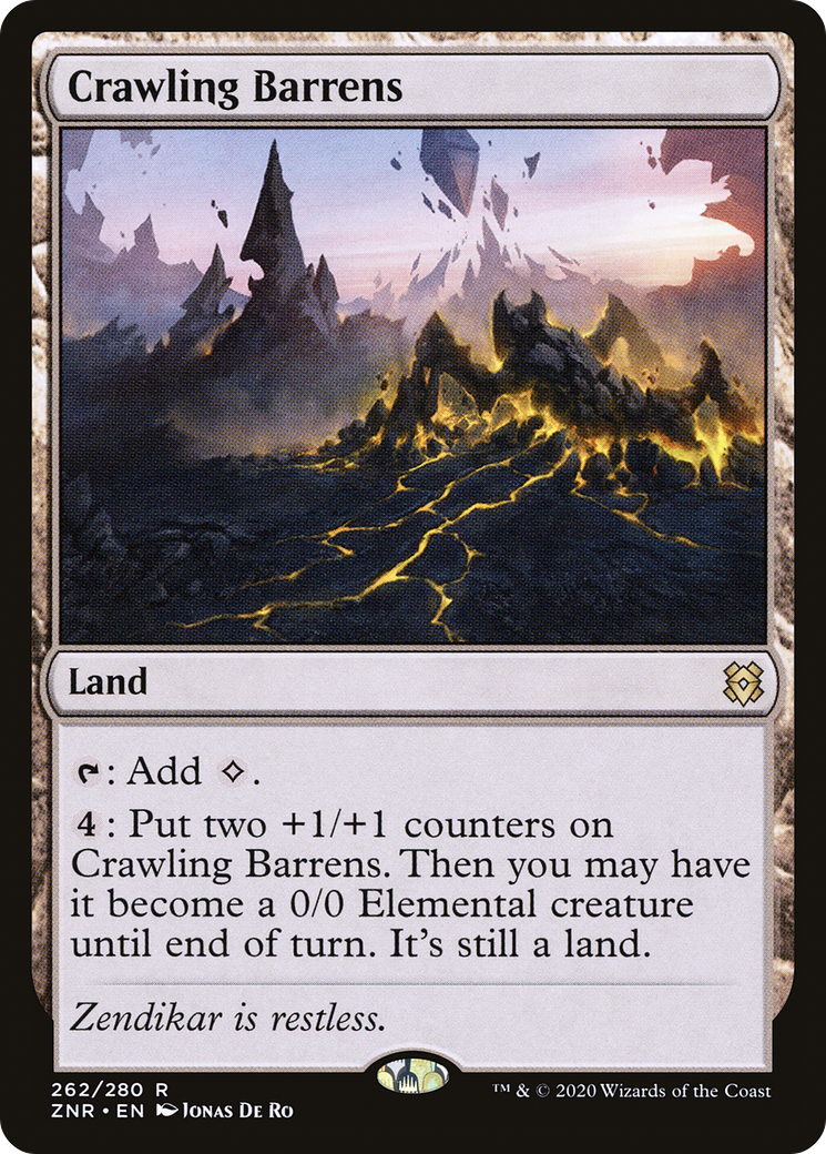 Crawling Barrens (ZNR-262)  - Zendikar Rising