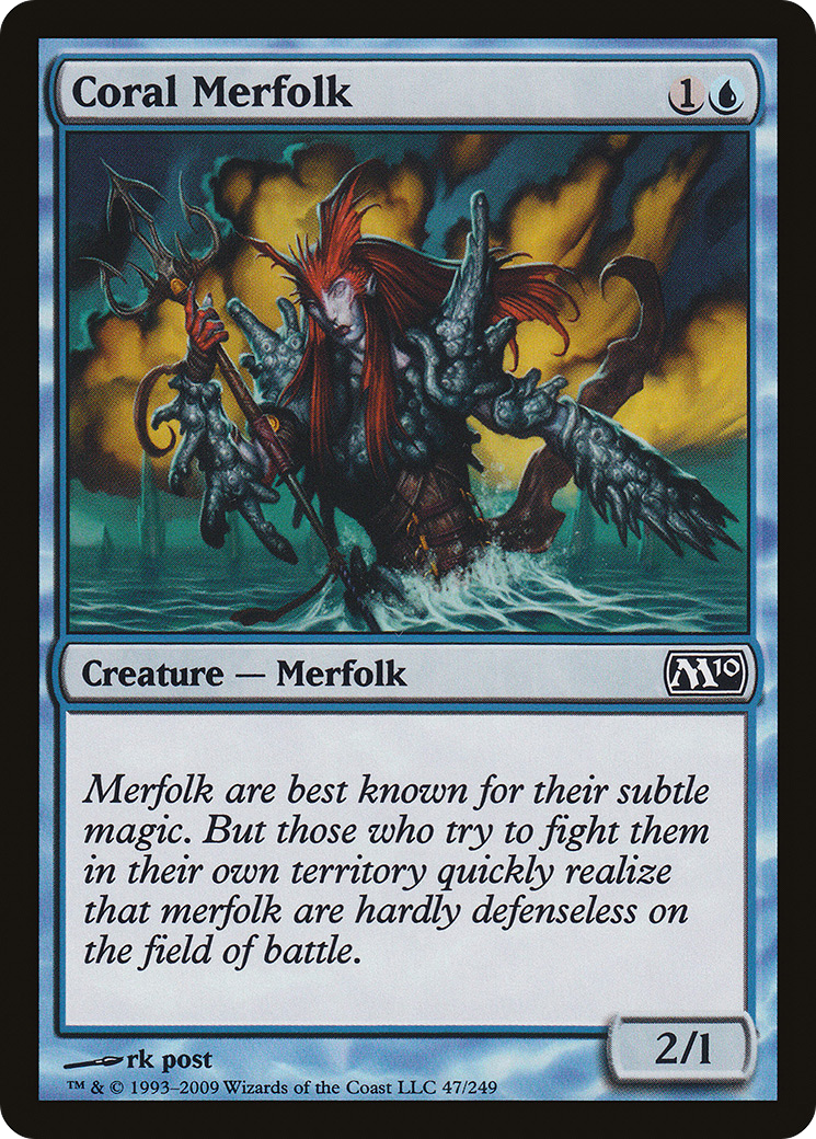 Coral Merfolk (M10-047)  - Magic 2010