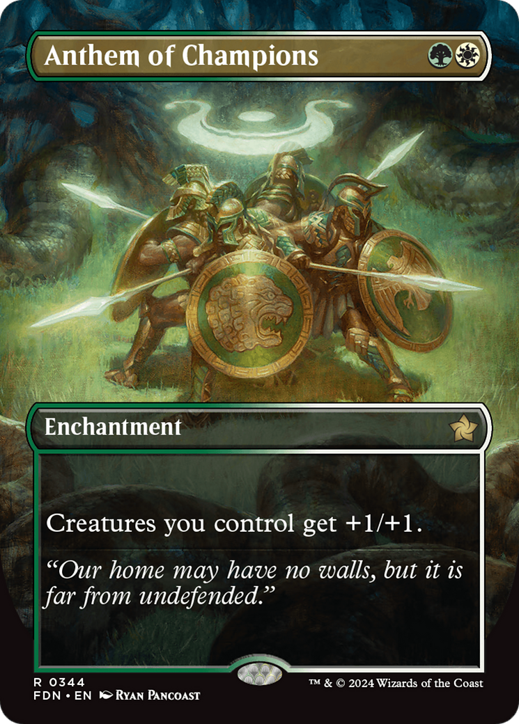 Anthem of Champions (FDN-344)  Foil - Foundations: (enchantment) (Borderless)