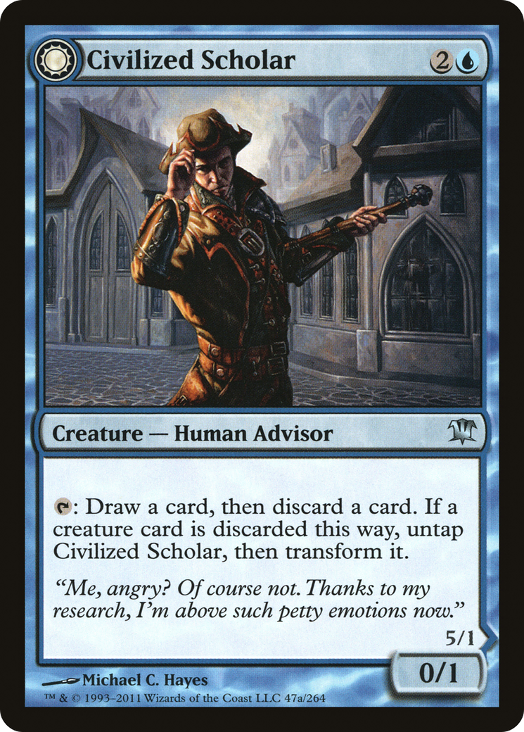 Civilized Scholar (ISD-047)  Foil - Innistrad: (Double Faced Transform)