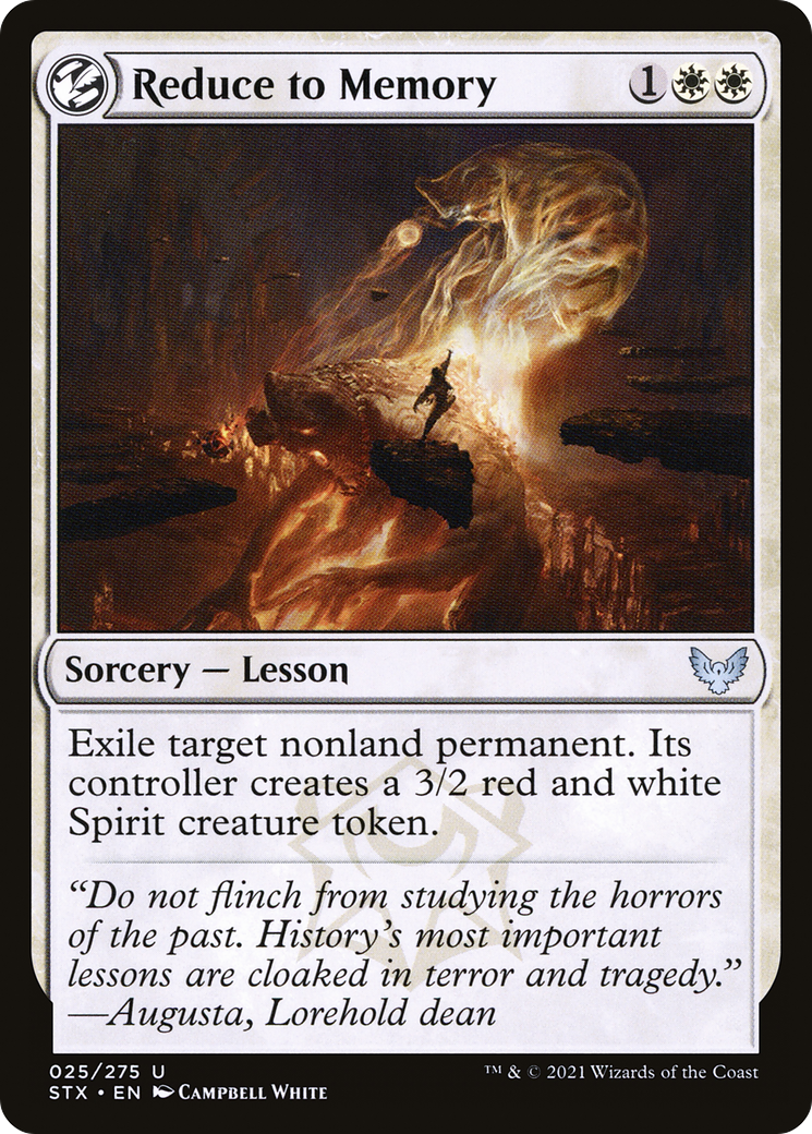 Reduce to Memory (STX-025)  Foil - Strixhaven: School of Mages: (lesson)