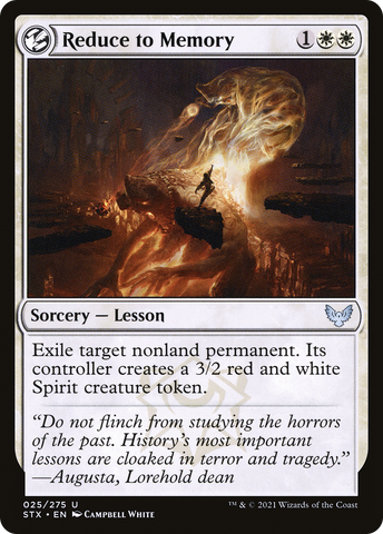Reduce to Memory (STX-025)  Foil - Strixhaven: School of Mages: (lesson)